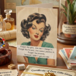 Happy Birthday Funny Saying Retro Woman Card<br><div class="desc">This design was created though digital art. It may be personalized in the area provide or customizing by choosing the click to customize further option and changing the name, initials or words. You may also change the text colour and style or delete the text for an image only design. Contact...</div>