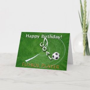 Happy Birthday Futbol Soccer Player Card