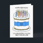 Happy Birthday Future Brother in Law Card<br><div class="desc">A simple illustration of a white birthday cake decorated with lit multicoloured candles. The image is accompanied by the words 'Happy Birthday to a wonderful future brother-in-law'</div>