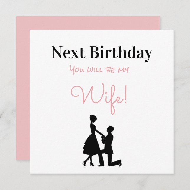 Happy Birthday Future Wife Holiday Card (Front/Back)
