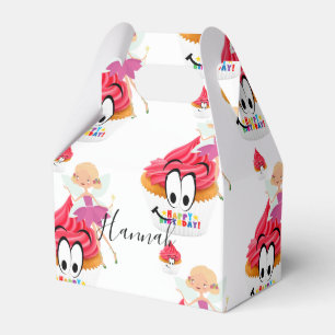Happy Birthday Gable Favour Box Fairy Cupcake