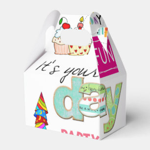 Happy Birthday Gable Favour Box FUN Cupcake