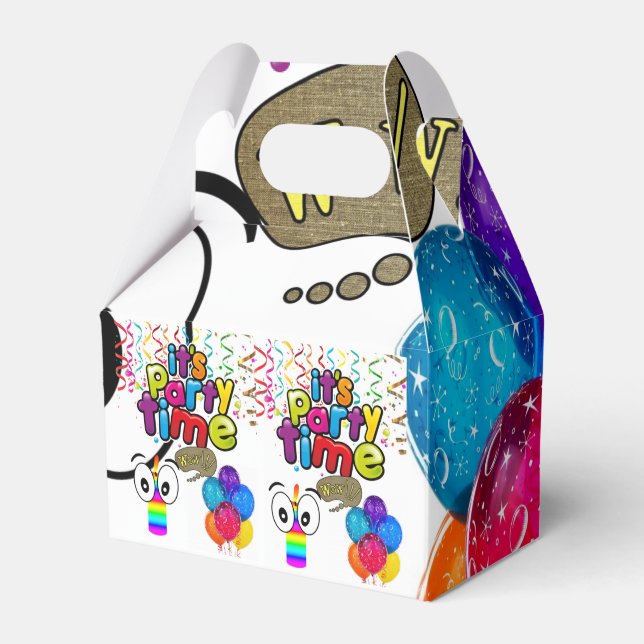 Happy Birthday Gable Favour Box Party Time (Front Side)
