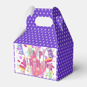 Happy Birthday Gable Favour Box Polkadot