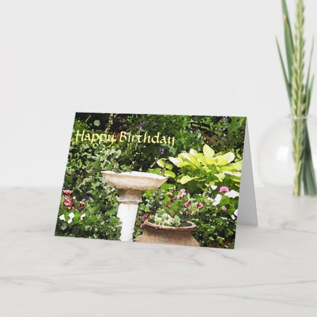 Happy Birthday Garden card (Front)
