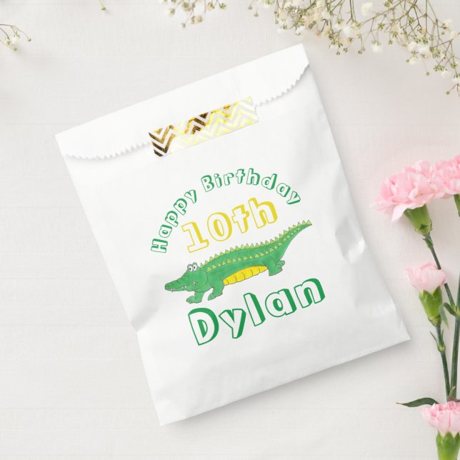 Happy Birthday Gator Alligator Croc Crocodile Favour Bag (Sealed)