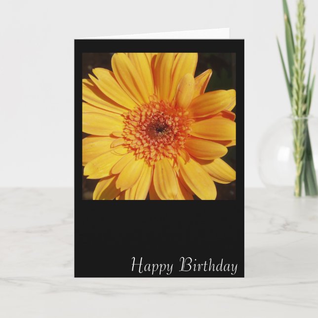 Happy Birthday Gerbera Card (Front)