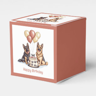 Happy Birthday German Shepherd Dogs Birthday Cake Favor Box