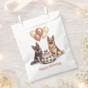Happy Birthday German Shepherd Dogs Birthday Cake Favour Bag