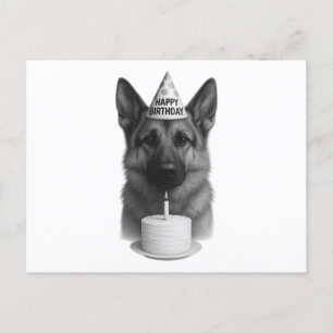 Happy Birthday German Shepherd Holiday Postcard