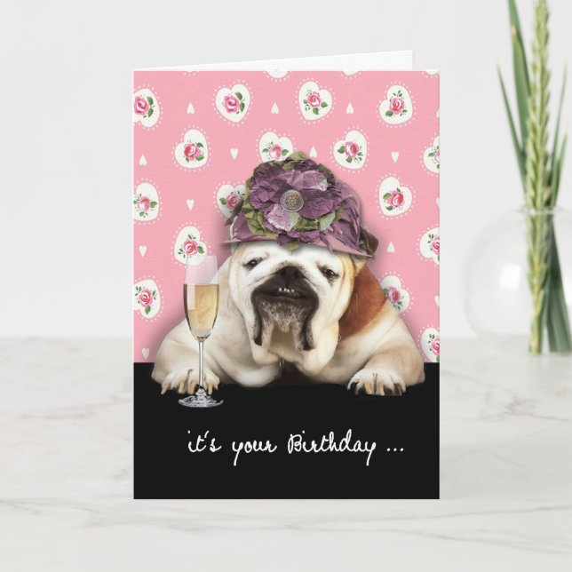 happy birthday, getting older, humour, dog with ha card (Front)