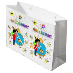 Happy Birthday Gift Bag African Boy
