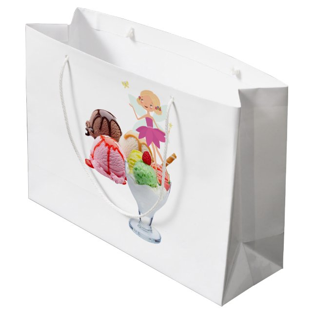 Happy Birthday Gift Bag Fairy Ice Cream (Back Angled)