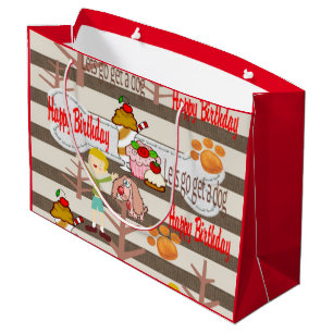 Happy Birthday Gift Bag Lets go get a Dog