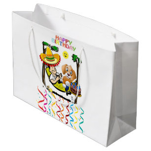 Happy Birthday Gift Bag Man Dog