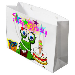 Happy Birthday Gift Bag Monster
