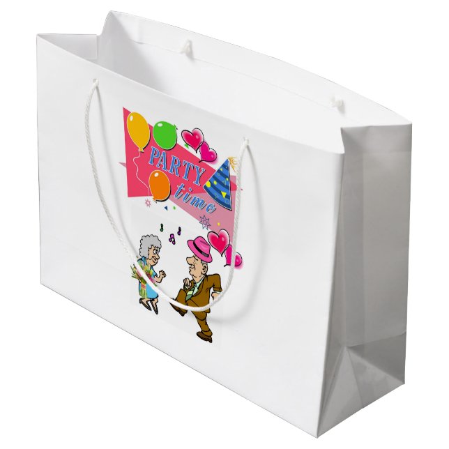 Happy Birthday Gift Bag Party Time Anniversary (Back Angled)