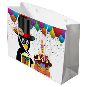 Happy Birthday Gift Bag Penguin