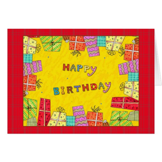 Happy Birthday Gift Boxes - birthday greeting card