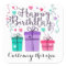 Happy Birthday Gift Boxes on White Customize