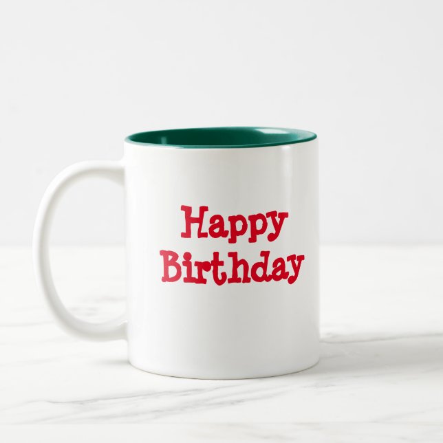 Happy Birthday gift Coffee Mug friends born (Left)