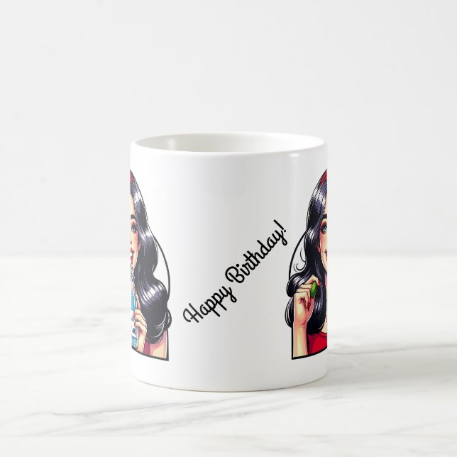 Happy Birthday' Gift Mug with Humourous Twist (Center)