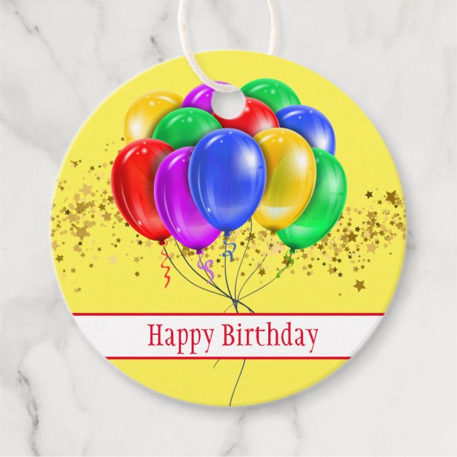 Happy Birthday Gift Tag (Front)