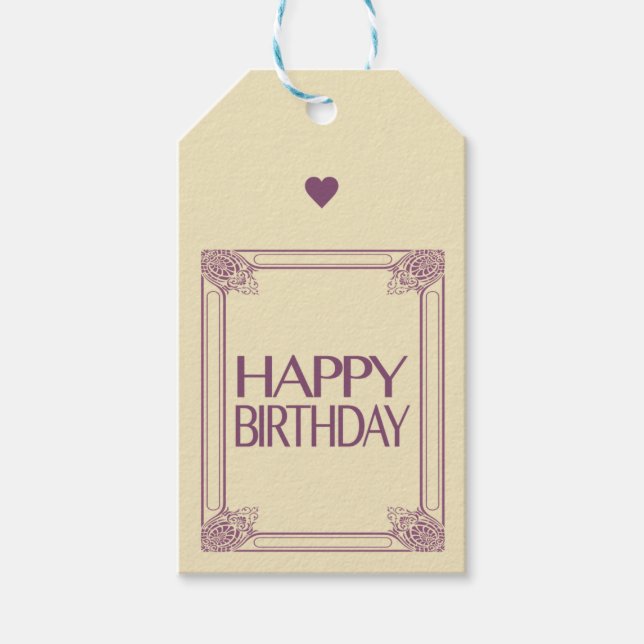 Happy Birthday Gift Tags (Front)