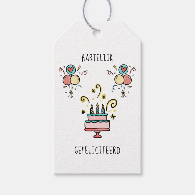 Happy Birthday Gift Tags (Front)