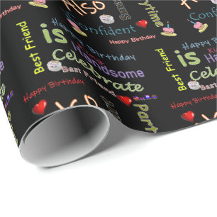 Happy Birthday Gift Wrapping Paper Best Friend