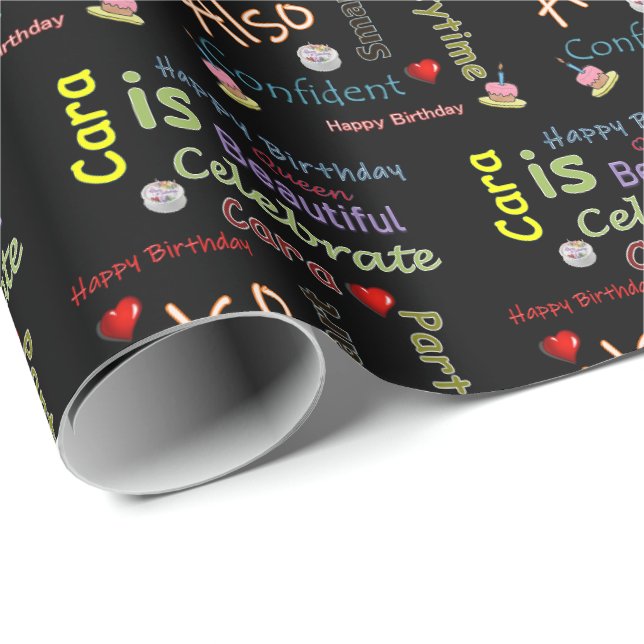 Happy Birthday Gift Wrapping Paper Cara (Roll Corner)
