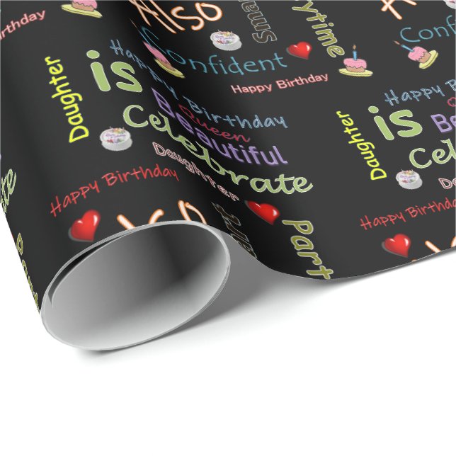 Happy Birthday Gift Wrapping Paper Daughter (Roll Corner)