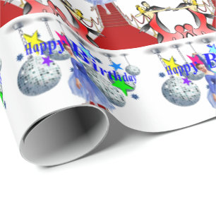 Happy Birthday Gift Wrapping Paper Red Carpet