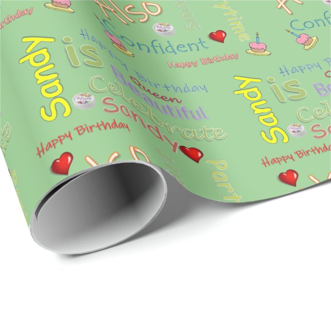 Happy Birthday Gift Wrapping Paper Sandy (Roll Corner)