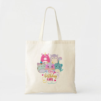 Happy Birthday Girl Squish Squad Mallow Girls Kids Tote Bag