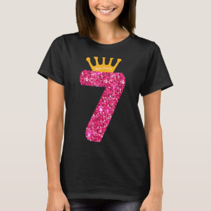 Happy Birthday  Girls 7th Party 7 Years Old Bday T-Shirt