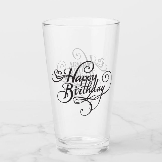 Happy Birthday Glass (Front)