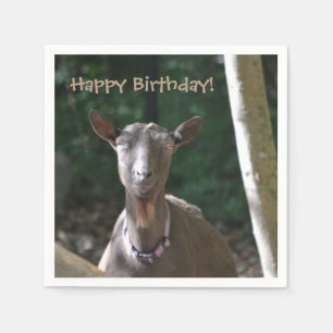 Happy Birthday Goat Napkin