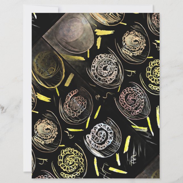 HAPPY BIRTHDAY Gold tones Paper Sheet (Back)