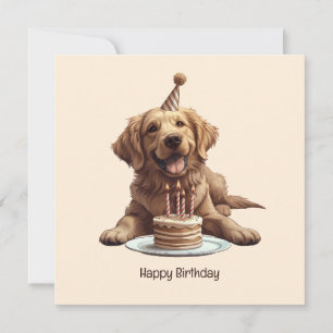 Happy Birthday Golden Retriever Dog