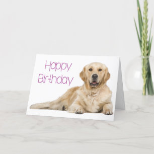 Happy Birthday Golden Retriever Puppy Dog Card