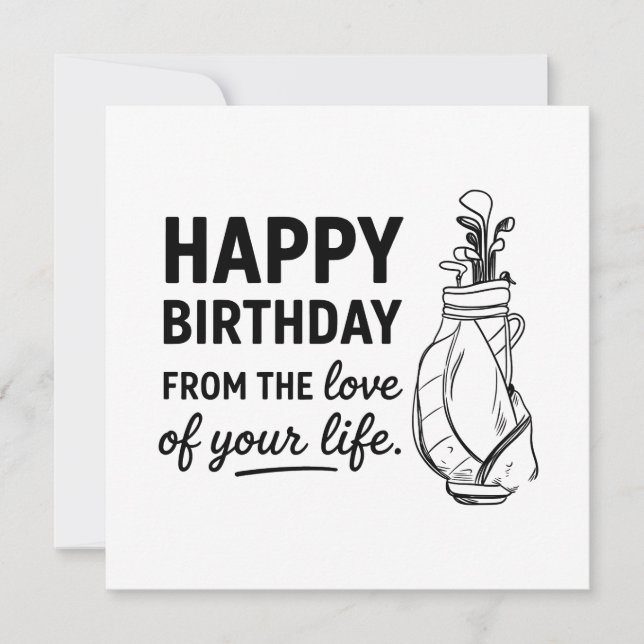 Happy Birthday Golfer  Card (Front)