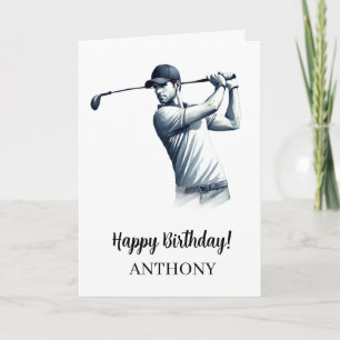 Happy Birthday Golfer Golf Dad Husband Card