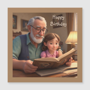 Happy Birthday Grampa Magnetic Card