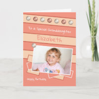 Happy Birthday Granddaughter coral and peach photo