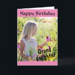 Happy Birthday Granddaughter Personalized Photo Card<br><div class="desc">Happy Birthday Granddaughter Personalized Photo Card</div>