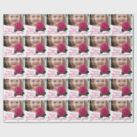 Happy Birthday granddaughter pink Wrapping Paper