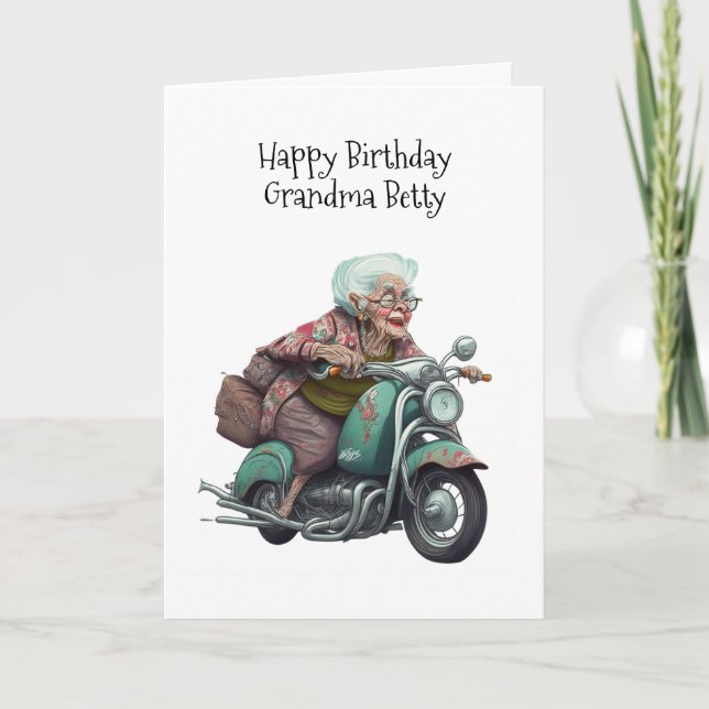 Happy Birthday Grandma Personalized  Card (Front)