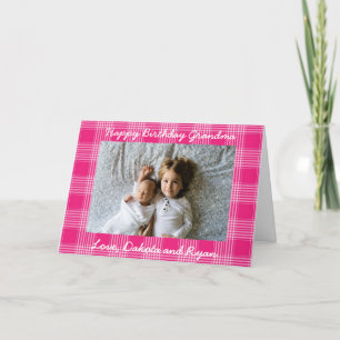 Happy Birthday Grandma Personalized Photo Card
