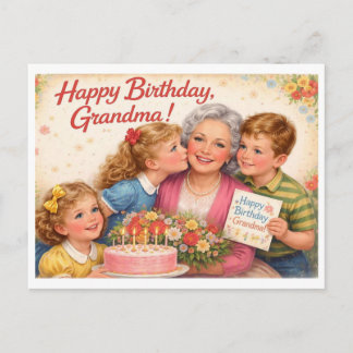 Happy birthday Grandma Postcard